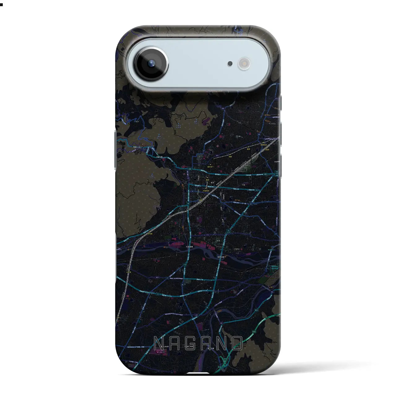 【長野(長野県)】地図柄iPhoneケース(バックカバータイプ)