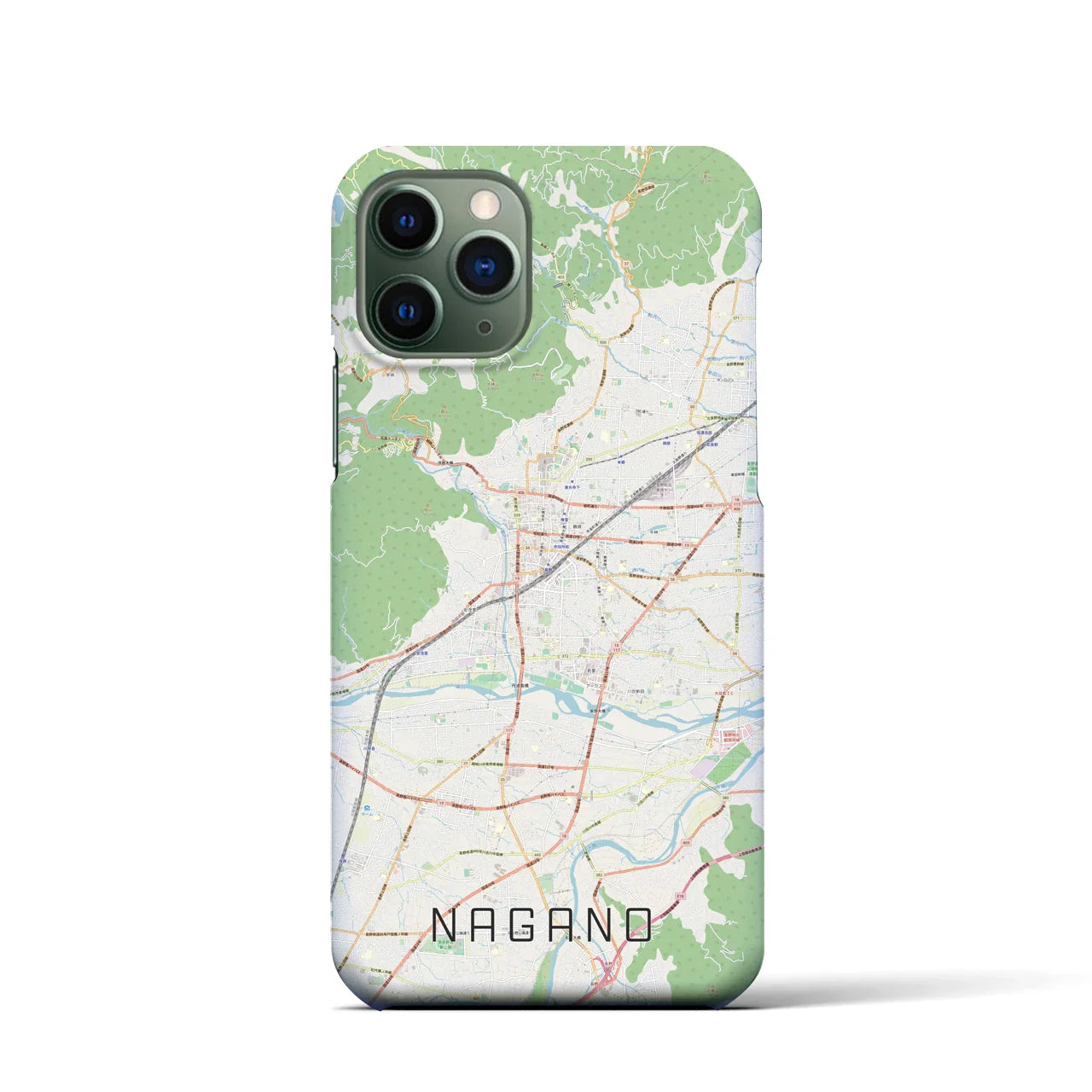 【長野(長野県)】地図柄iPhoneケース(バックカバータイプ)