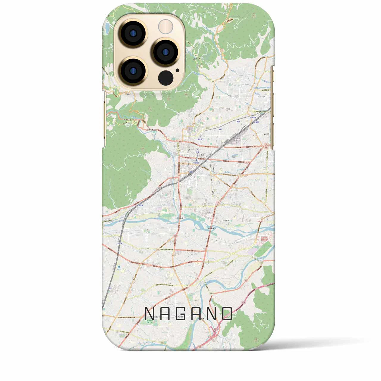 【長野(長野県)】地図柄iPhoneケース(バックカバータイプ)