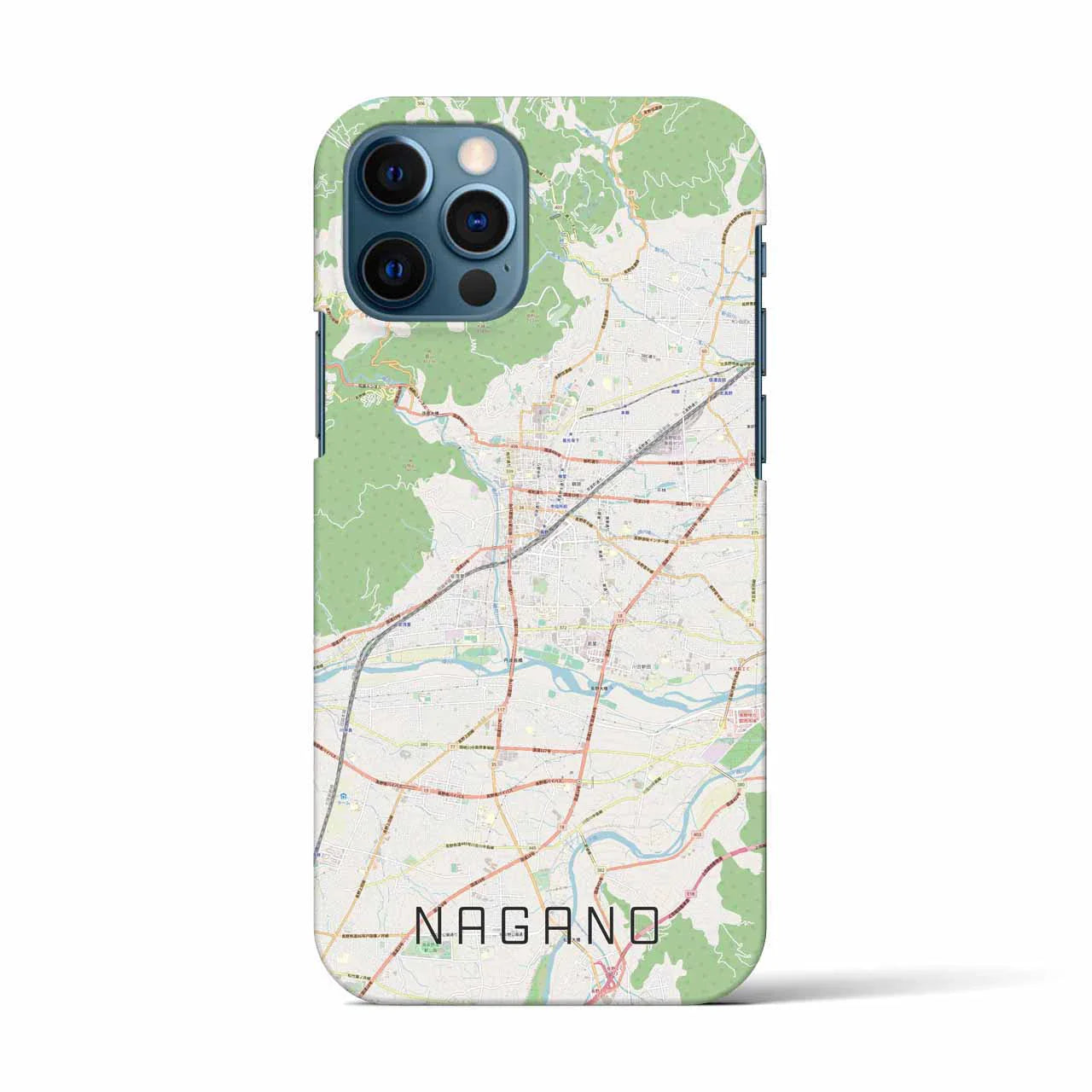 【長野(長野県)】地図柄iPhoneケース(バックカバータイプ)