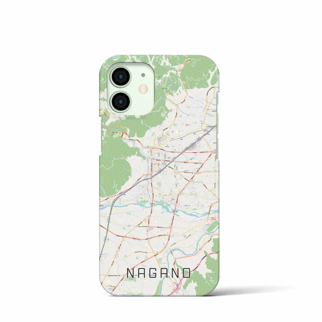 【長野(長野県)】地図柄iPhoneケース(バックカバータイプ)