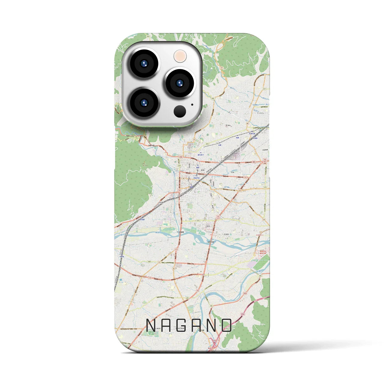 【長野(長野県)】地図柄iPhoneケース(バックカバータイプ)