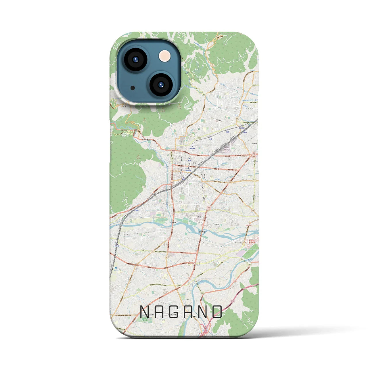 【長野(長野県)】地図柄iPhoneケース(バックカバータイプ)