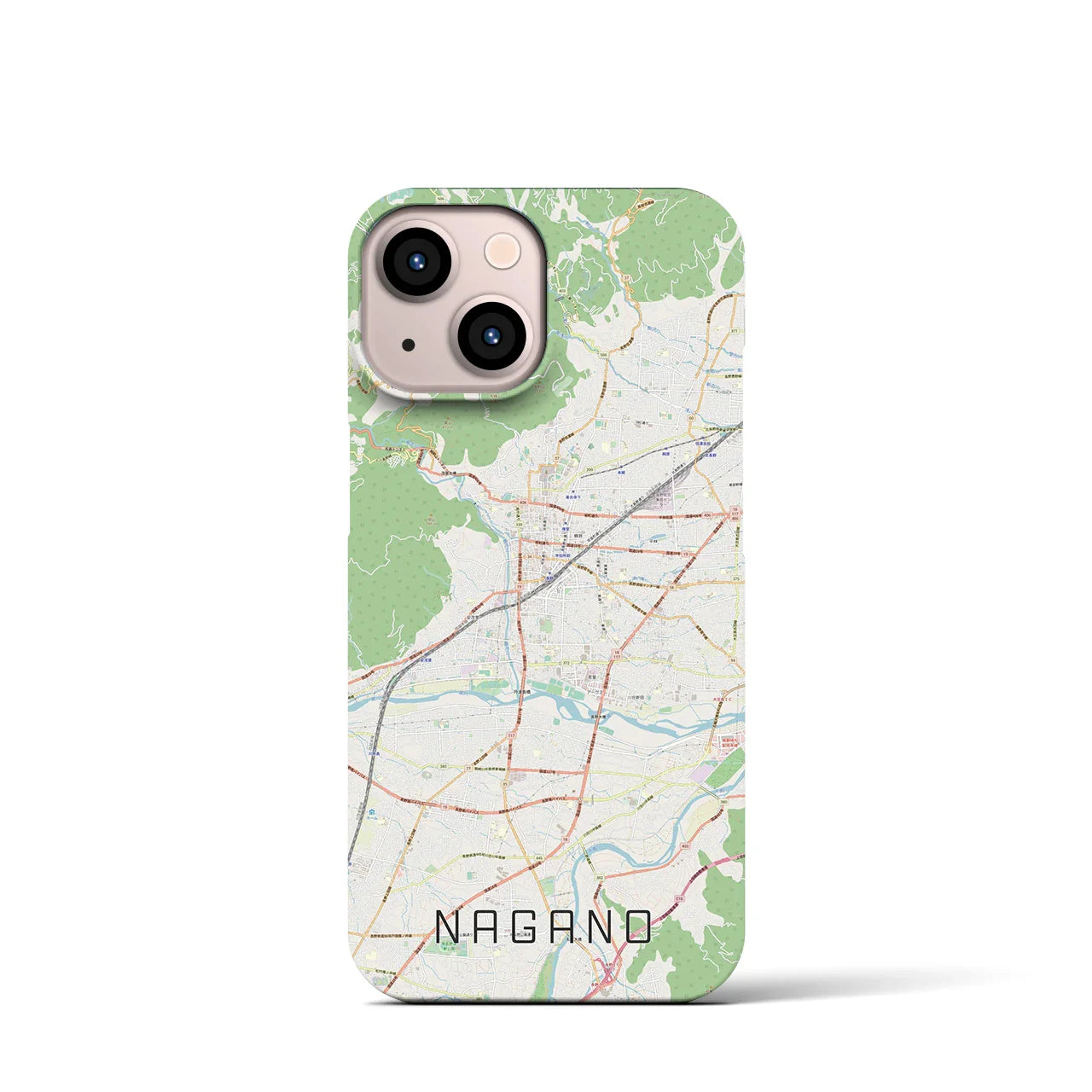 【長野(長野県)】地図柄iPhoneケース(バックカバータイプ)