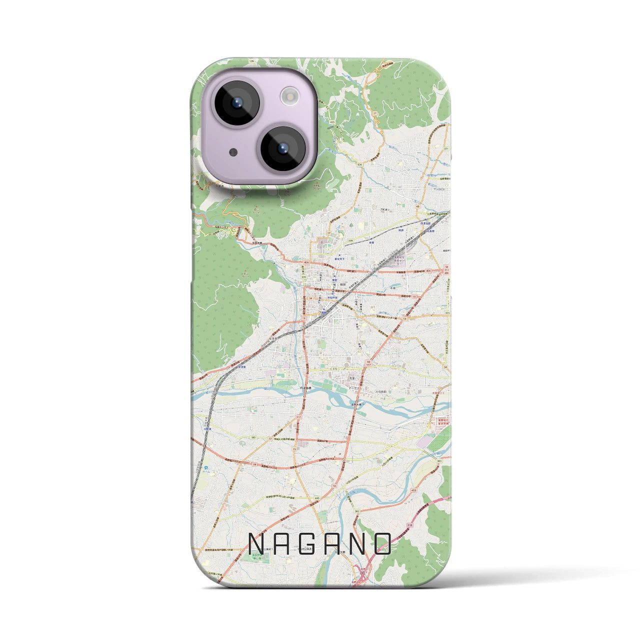 【長野(長野県)】地図柄iPhoneケース(バックカバータイプ)