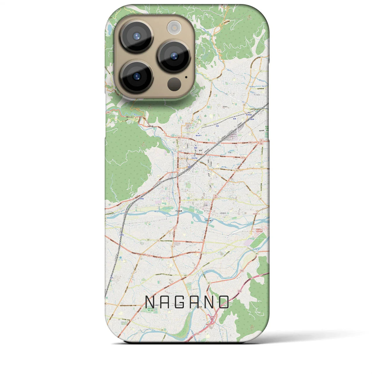 【長野(長野県)】地図柄iPhoneケース(バックカバータイプ)