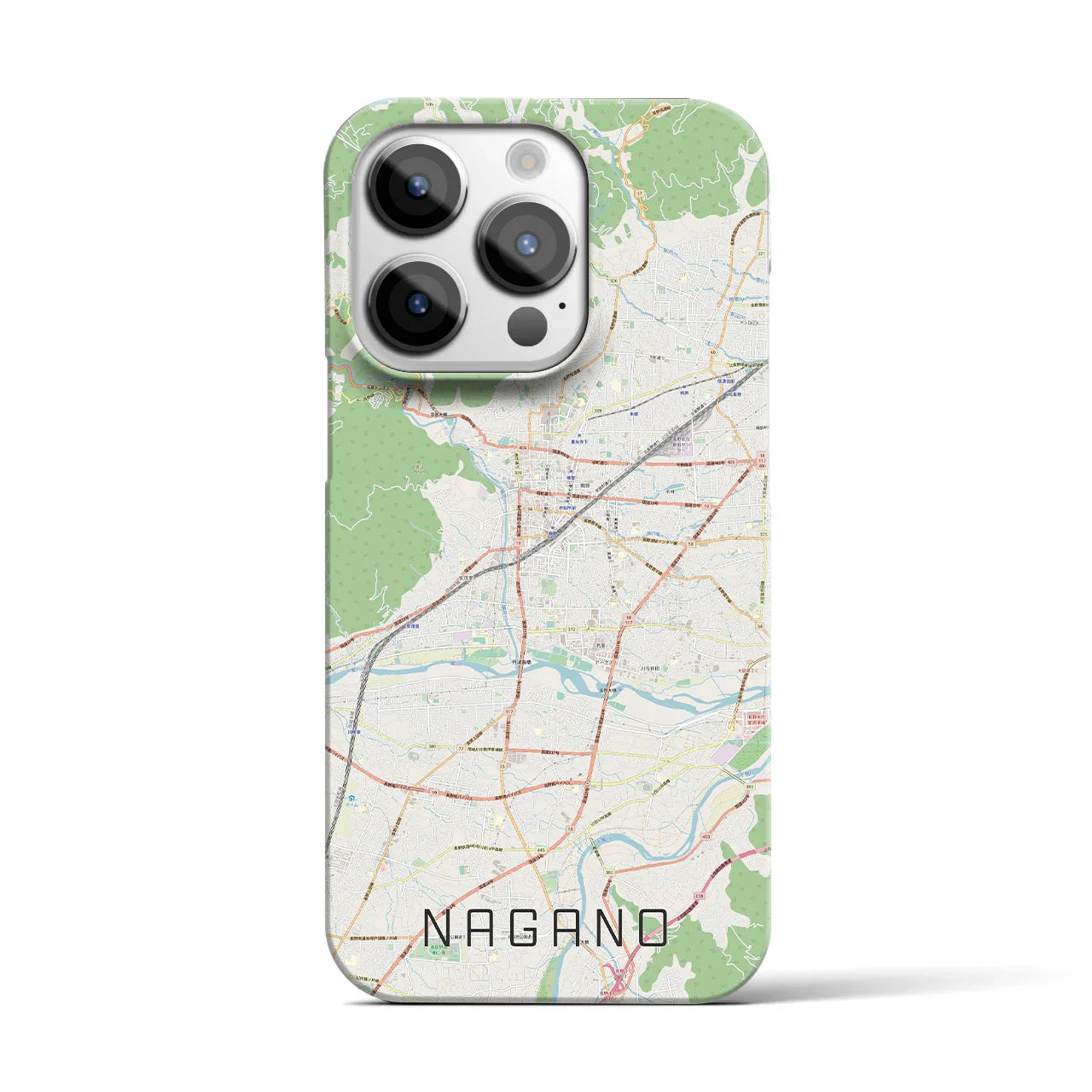 【長野(長野県)】地図柄iPhoneケース(バックカバータイプ)