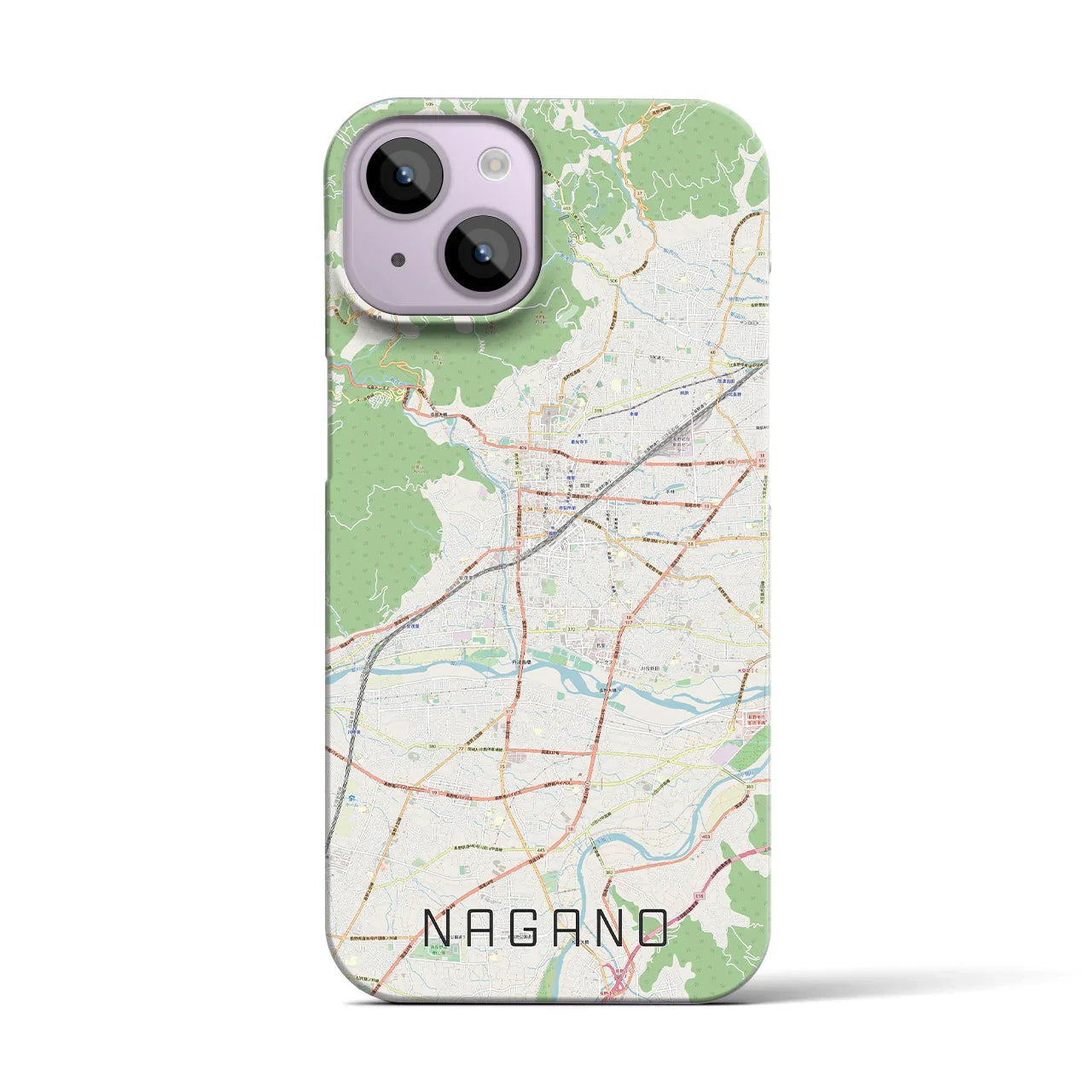 【長野(長野県)】地図柄iPhoneケース(バックカバータイプ)