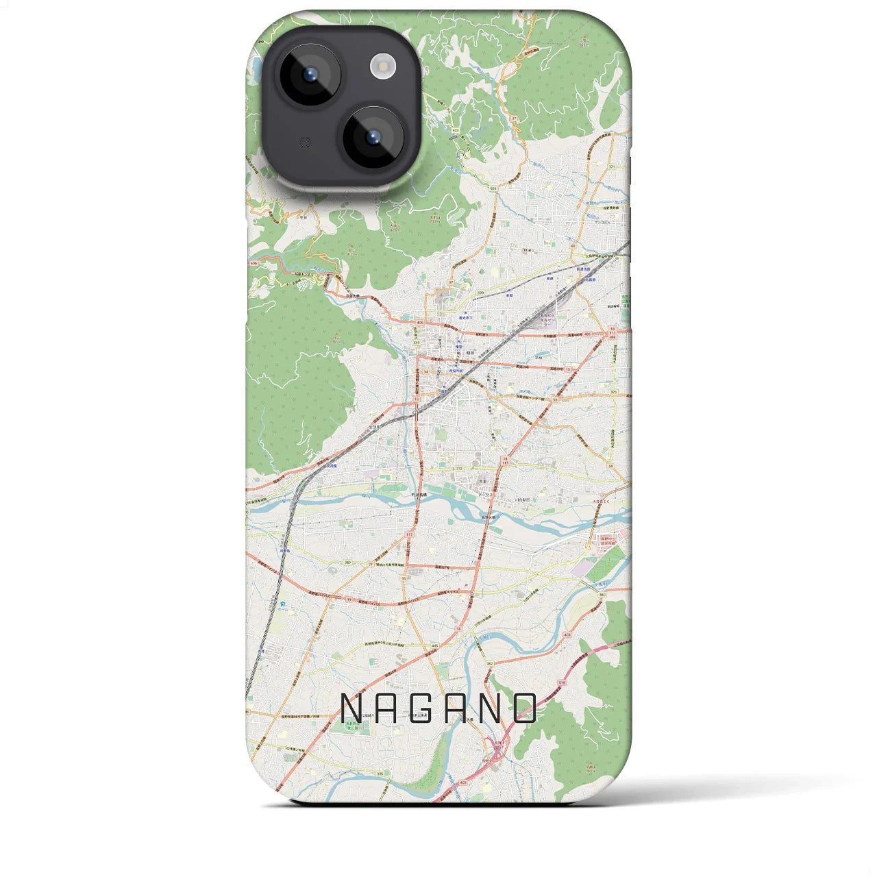 【長野(長野県)】地図柄iPhoneケース(バックカバータイプ)