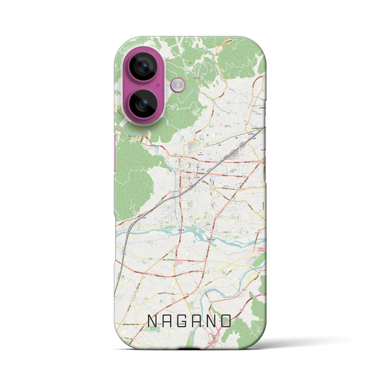 【長野(長野県)】地図柄iPhoneケース(バックカバータイプ)