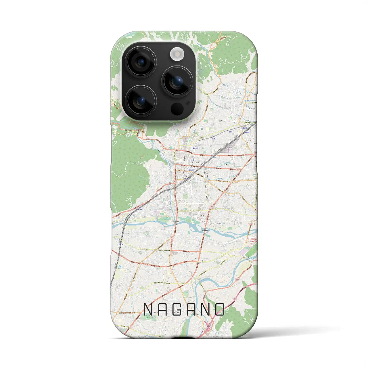 【長野(長野県)】地図柄iPhoneケース(バックカバータイプ)