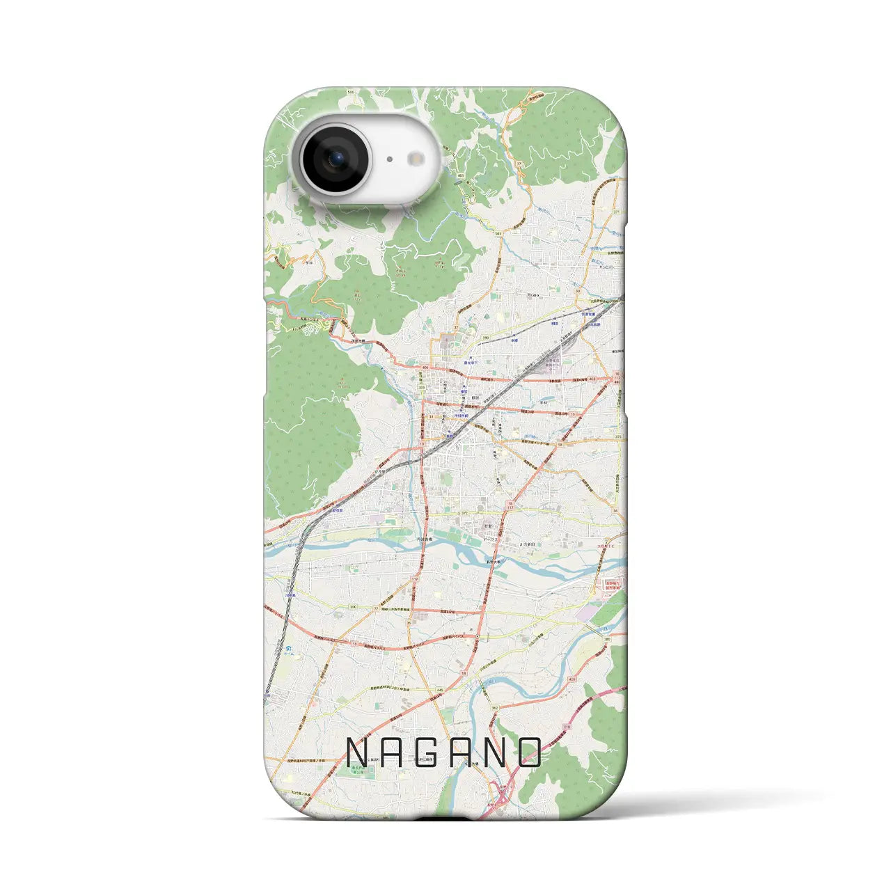 【長野(長野県)】地図柄iPhoneケース(バックカバータイプ)