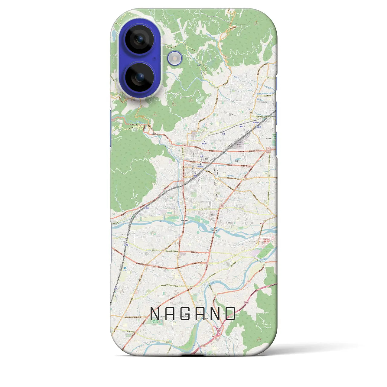 【長野(長野県)】地図柄iPhoneケース(バックカバータイプ)ナチュラル・iPhone 16 Pro Max 用