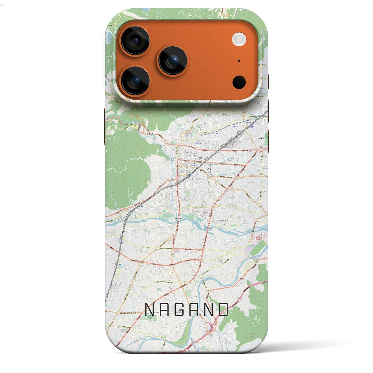 【長野(長野県)】地図柄iPhoneケース(バックカバータイプ)