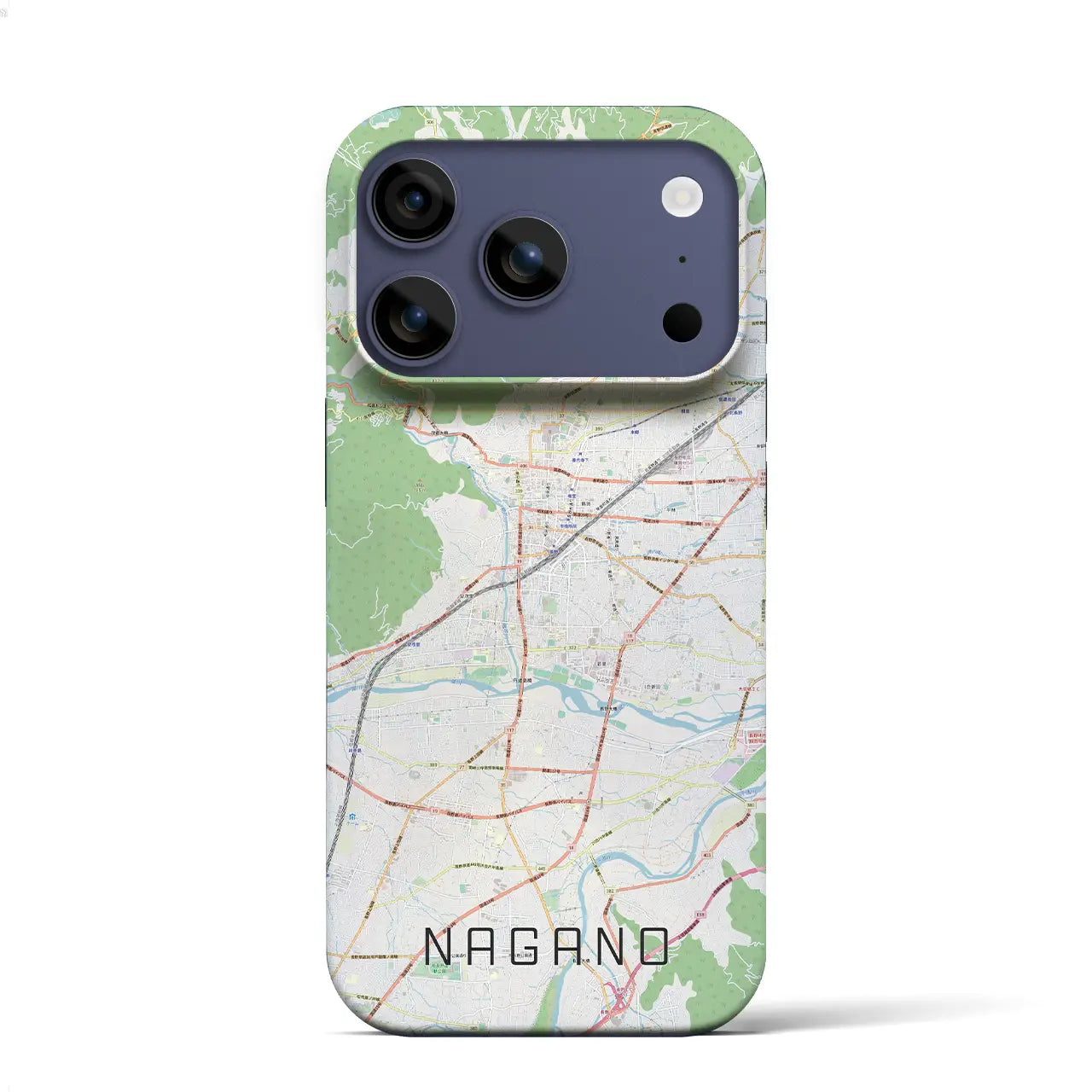 【長野(長野県)】地図柄iPhoneケース(バックカバータイプ)