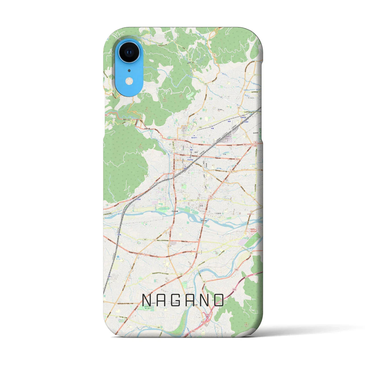 【長野(長野県)】地図柄iPhoneケース(バックカバータイプ)