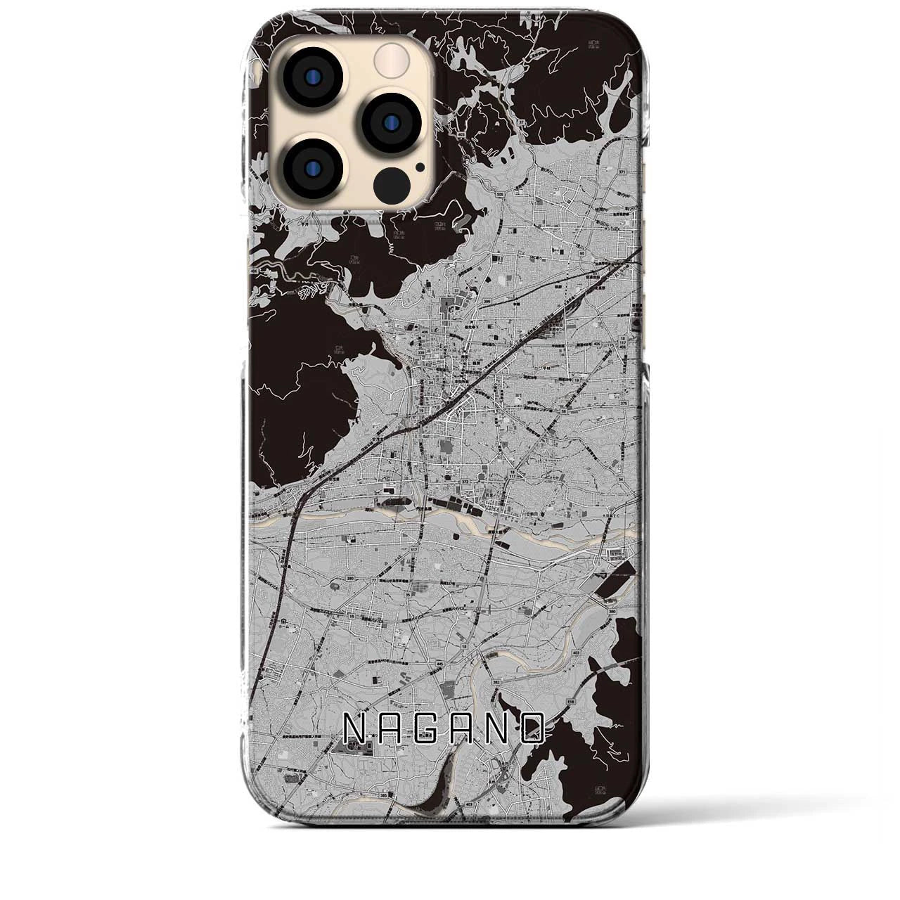 【長野(長野県)】地図柄iPhoneケース(クリアタイプ)