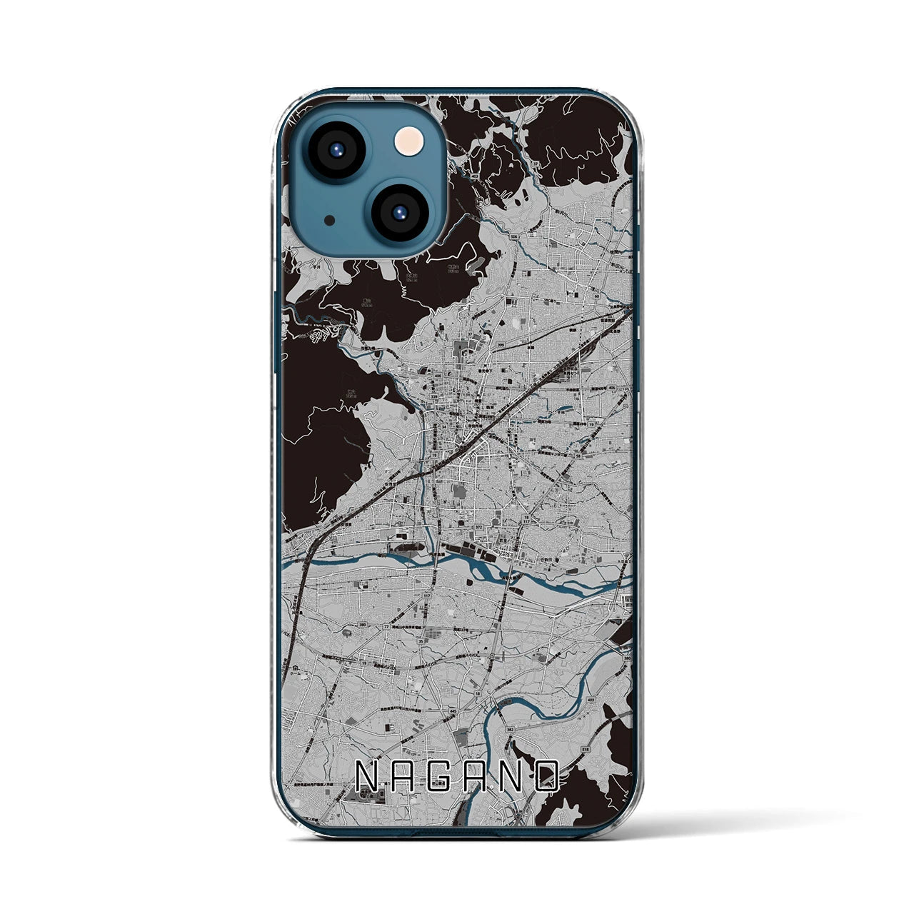 【長野(長野県)】地図柄iPhoneケース(クリアタイプ)