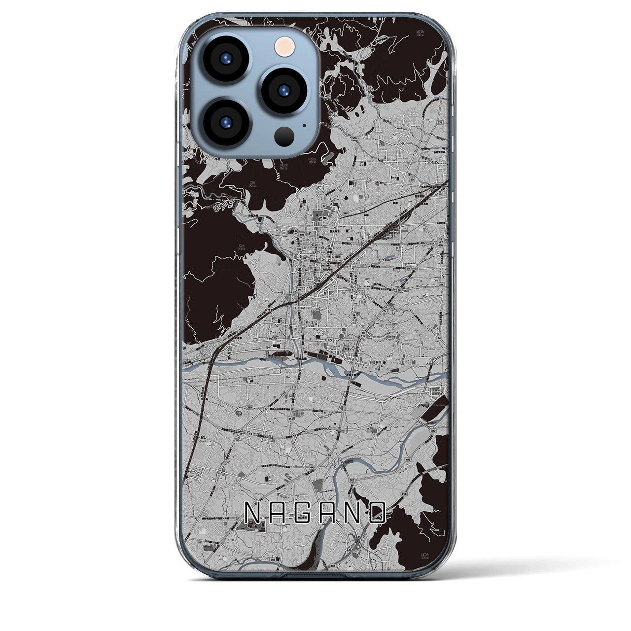 【長野(長野県)】地図柄iPhoneケース(クリアタイプ)