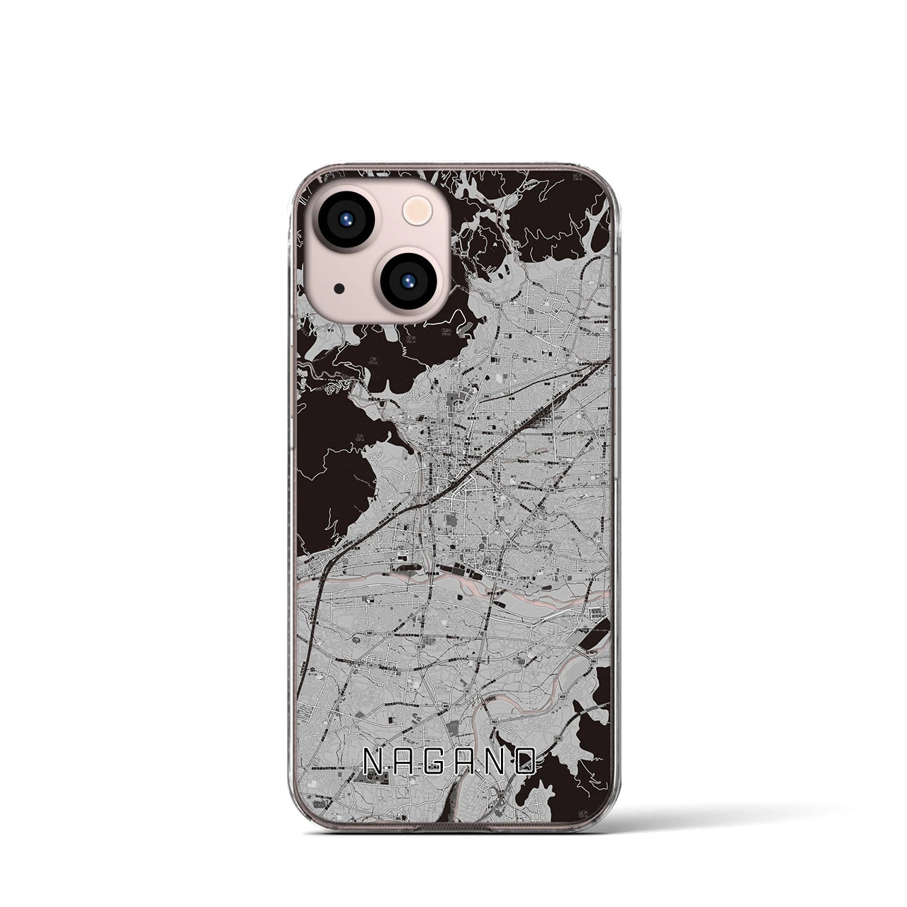 【長野(長野県)】地図柄iPhoneケース(クリアタイプ)