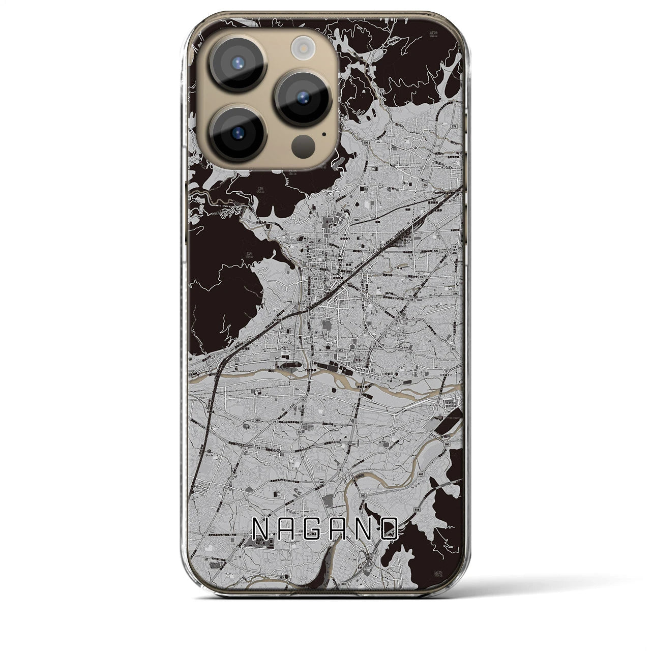 【長野(長野県)】地図柄iPhoneケース(クリアタイプ)