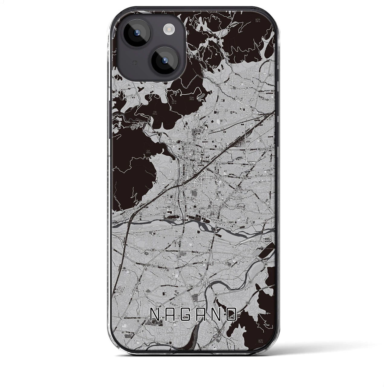 【長野(長野県)】地図柄iPhoneケース(クリアタイプ)