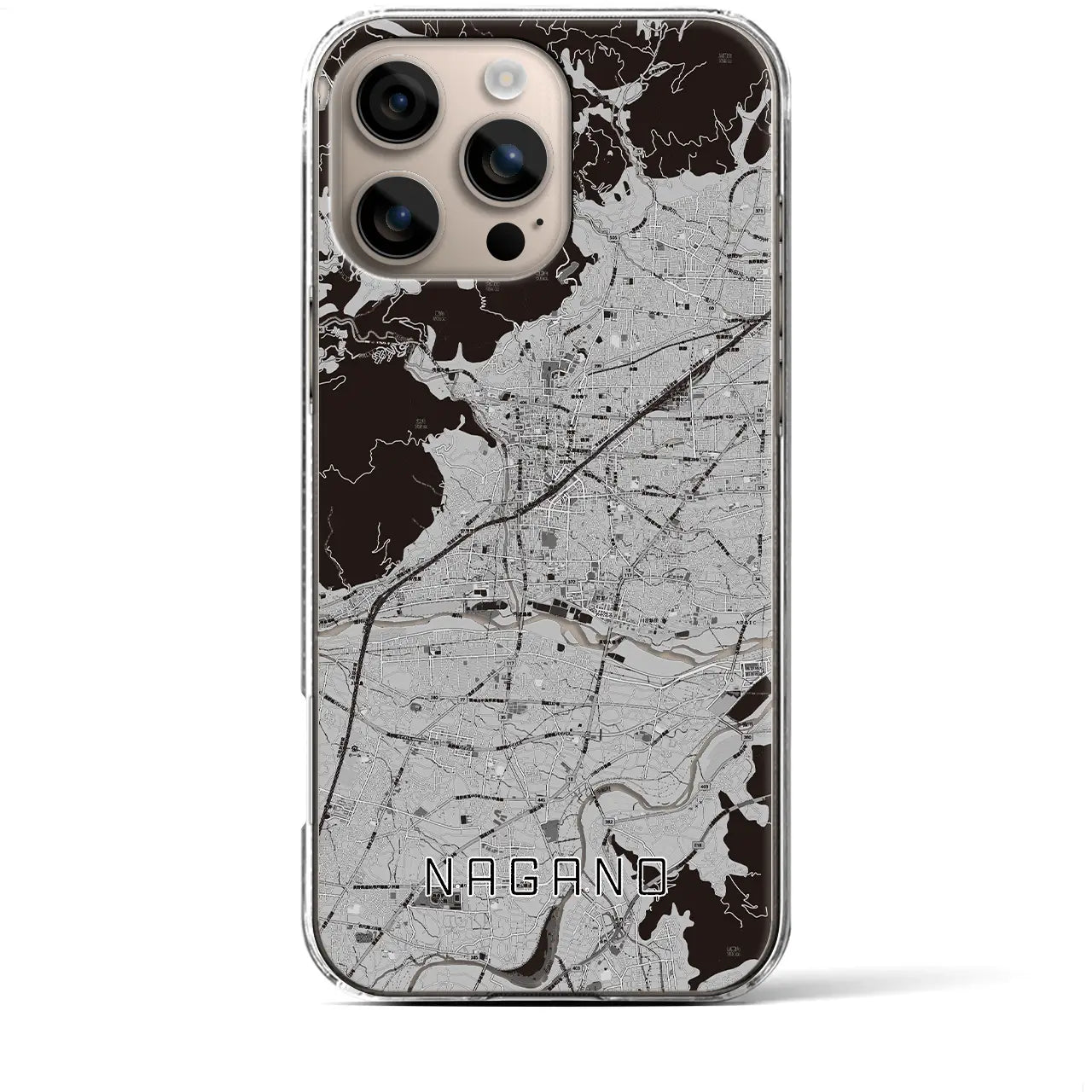 【長野(長野県)】地図柄iPhoneケース(クリアタイプ)