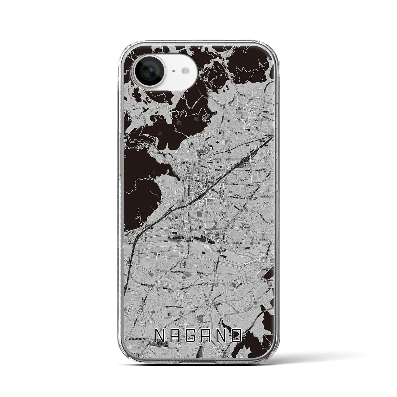 【長野(長野県)】地図柄iPhoneケース(クリアタイプ)