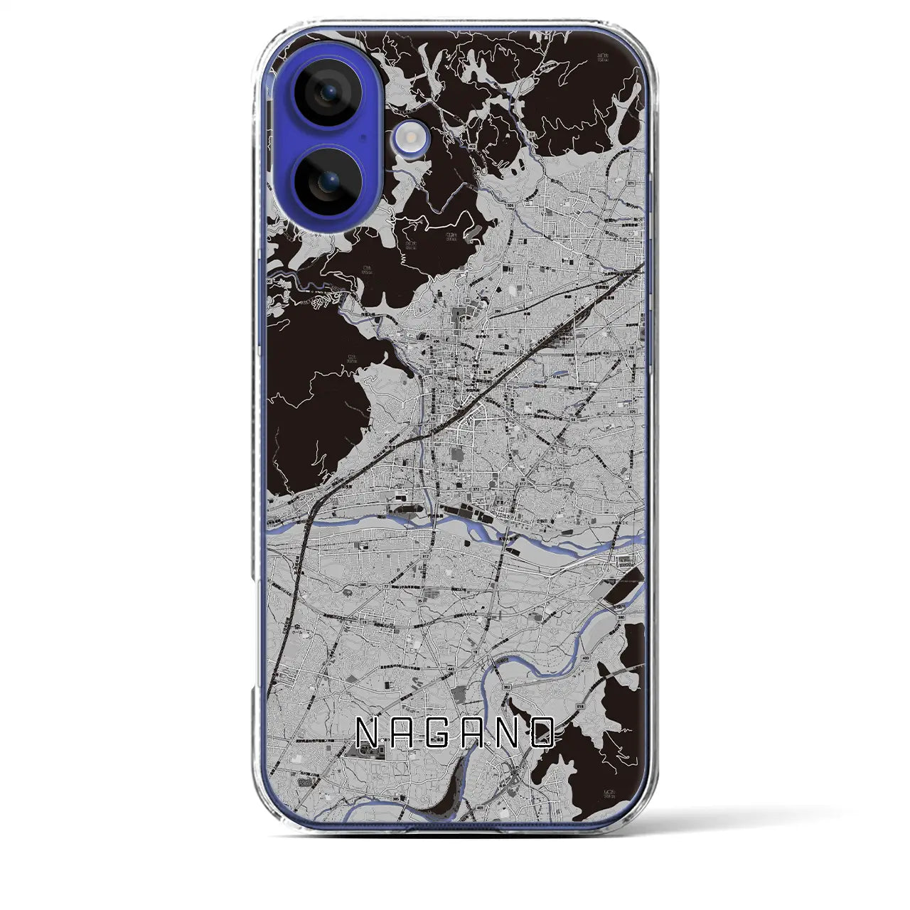 【長野(長野県)】地図柄iPhoneケース(クリアタイプ)