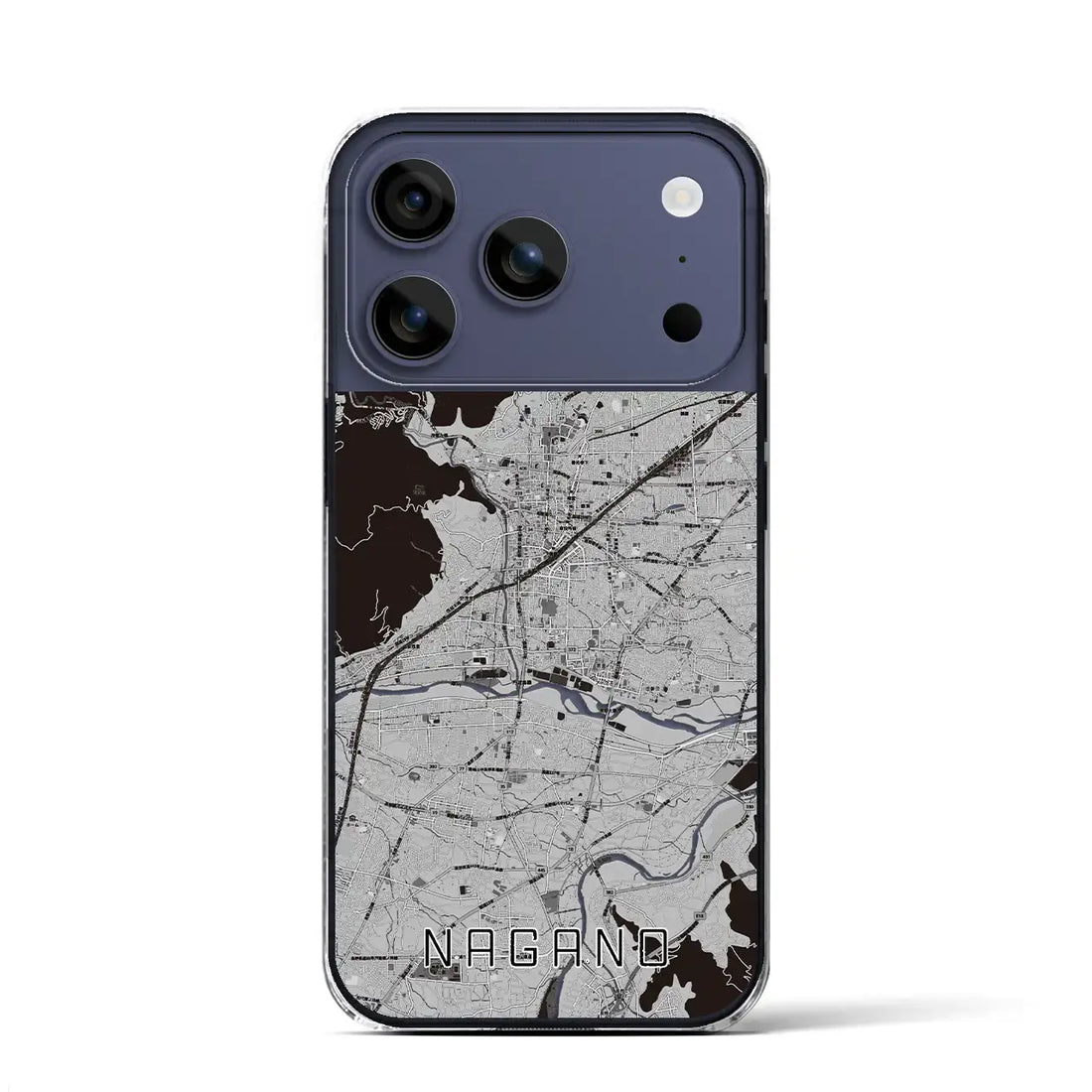 【長野(長野県)】地図柄iPhoneケース(クリアタイプ)