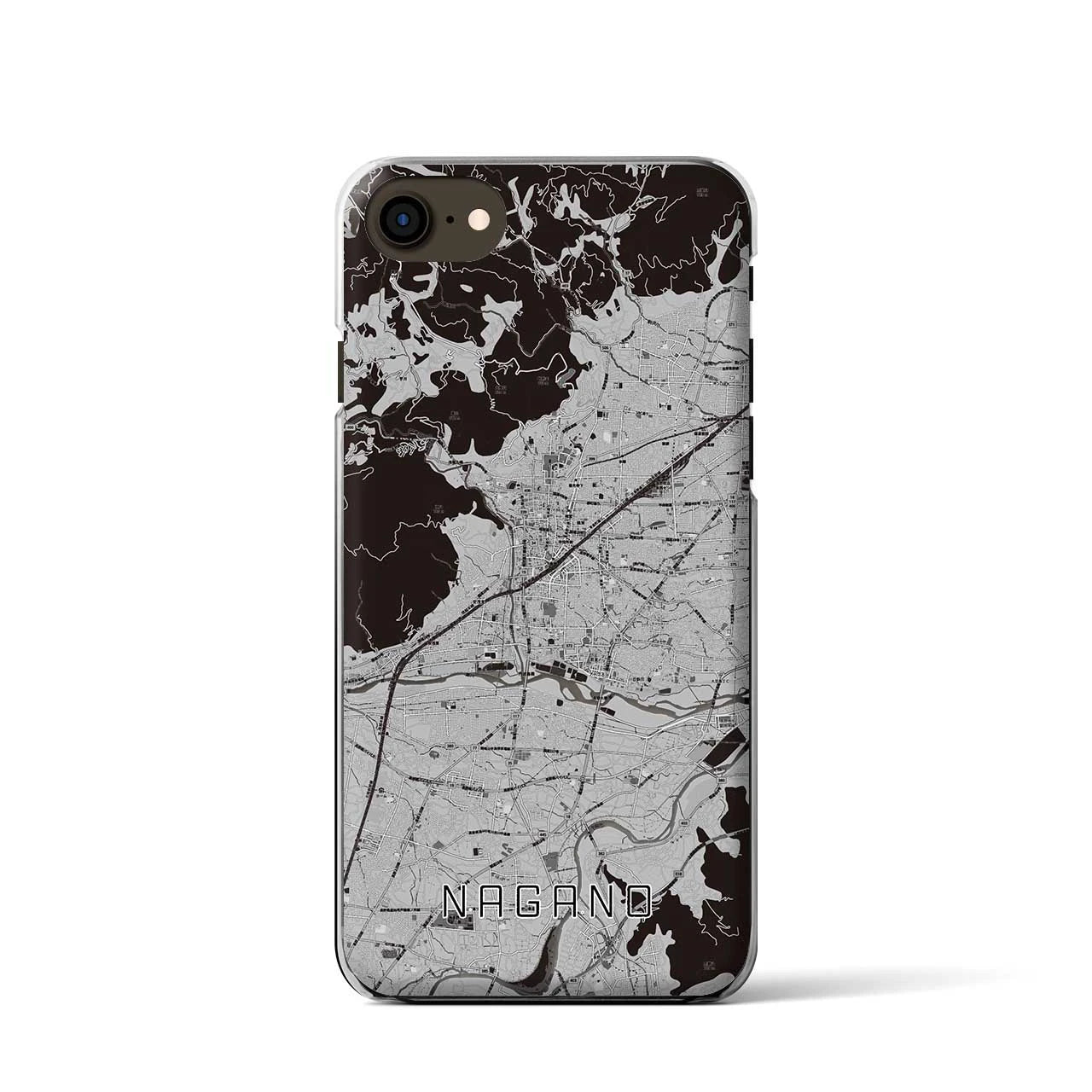 【長野(長野県)】地図柄iPhoneケース(クリアタイプ)