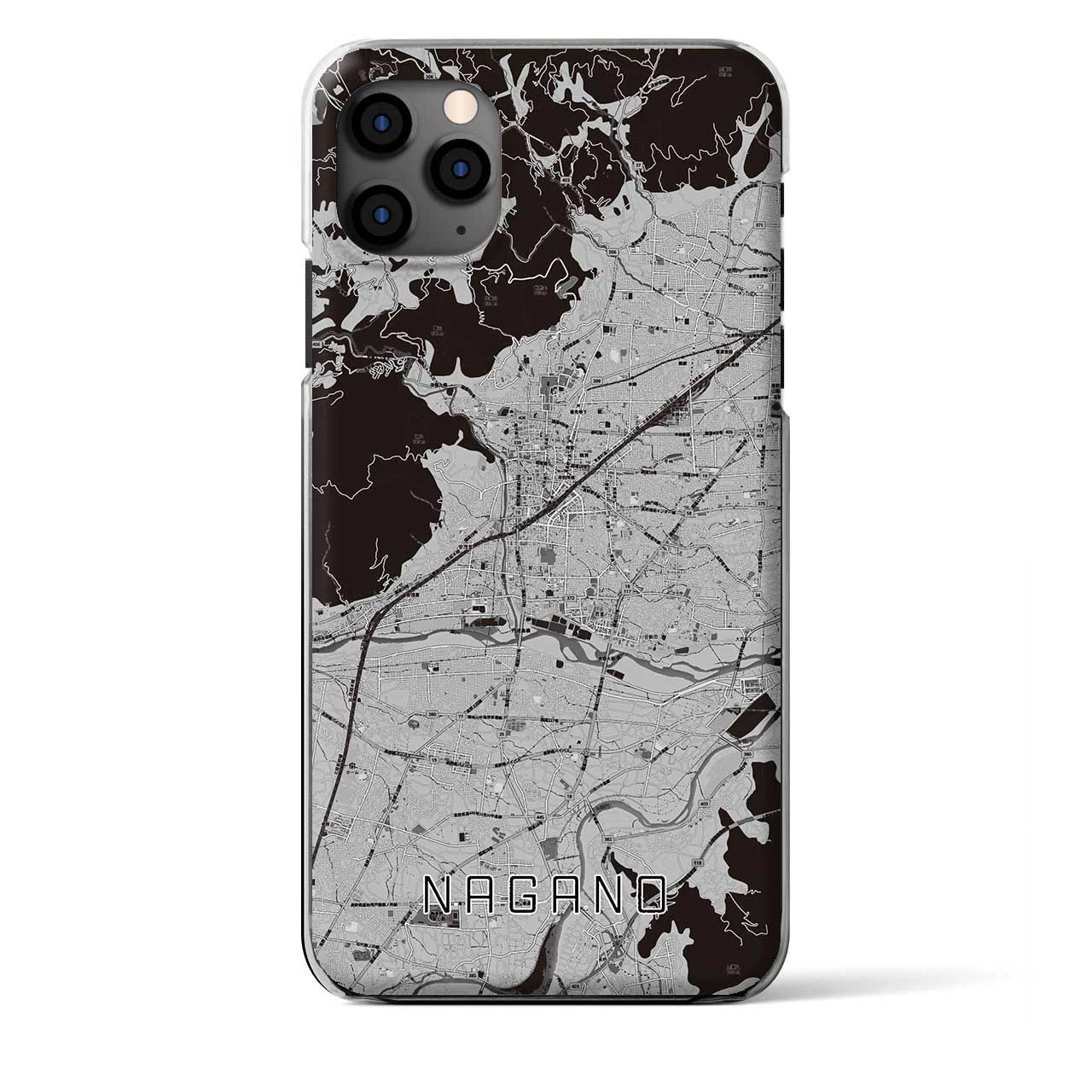 【長野(長野県)】地図柄iPhoneケース(クリアタイプ)