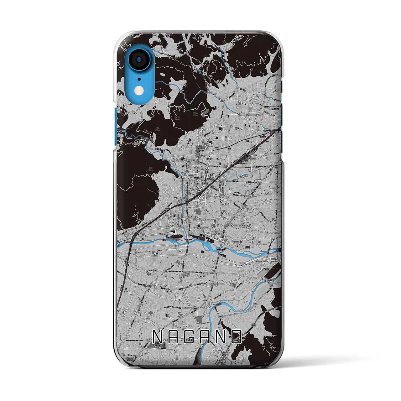【長野(長野県)】地図柄iPhoneケース(クリアタイプ)
