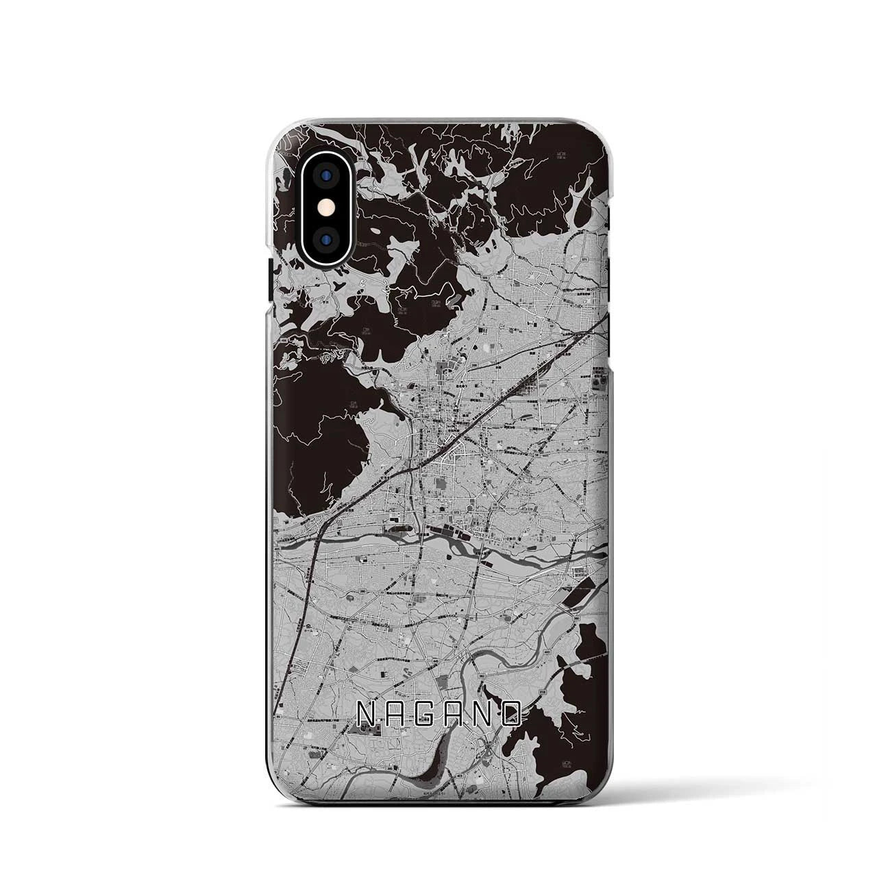 【長野(長野県)】地図柄iPhoneケース(クリアタイプ)