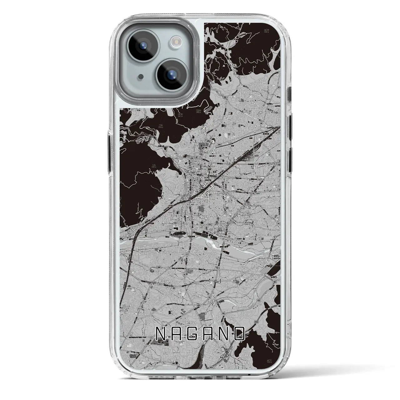 【長野(長野県)】地図柄iPhoneケース(MagSafeタイプ)