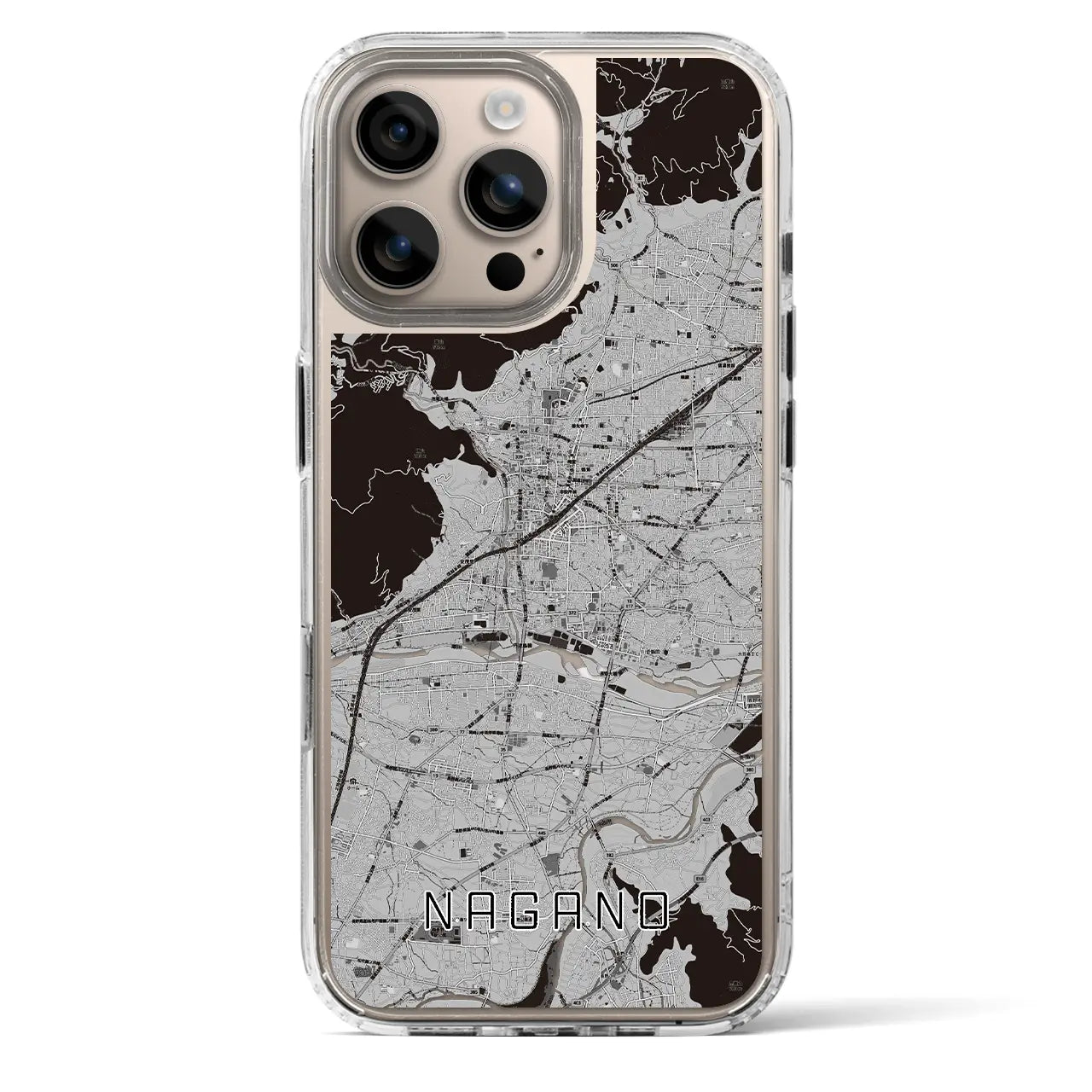 【長野(長野県)】地図柄iPhoneケース(MagSafeタイプ)