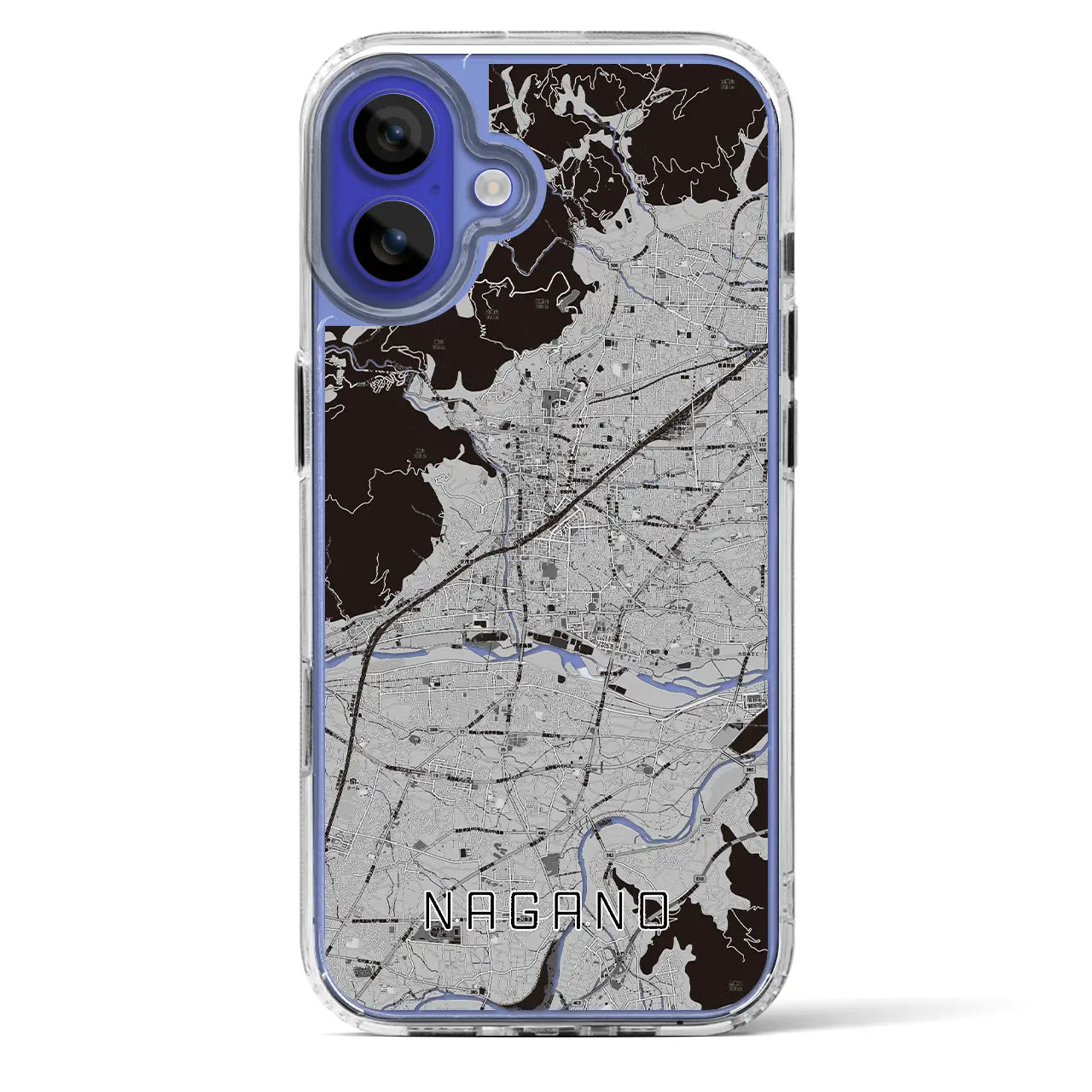 【長野(長野県)】地図柄iPhoneケース(MagSafeタイプ)