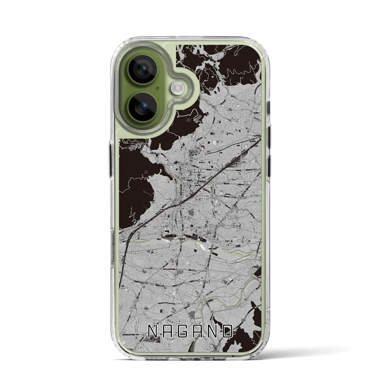 【長野(長野県)】地図柄iPhoneケース(MagSafeタイプ)