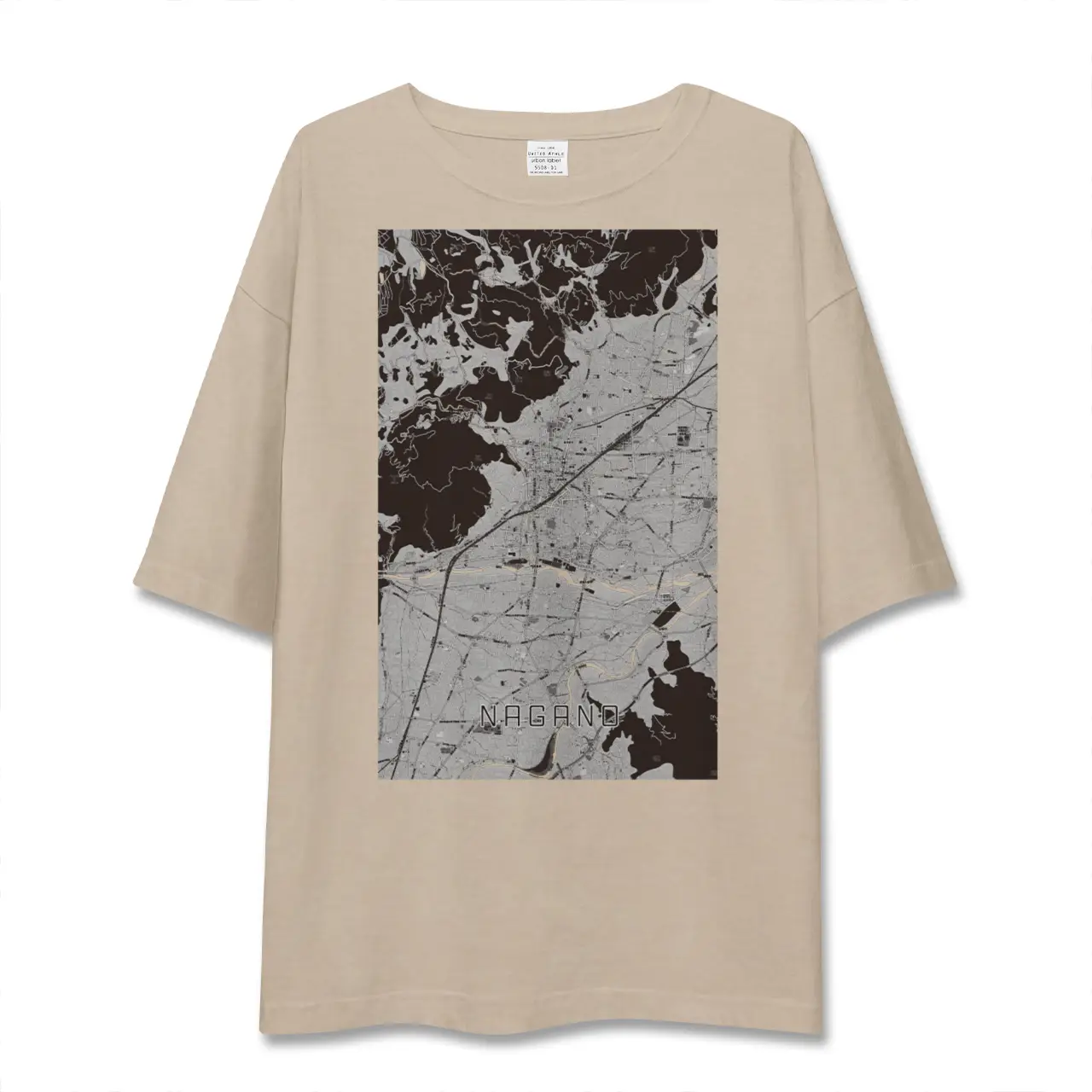 【長野(長野県)】地図柄ビッグシルエットTシャツ