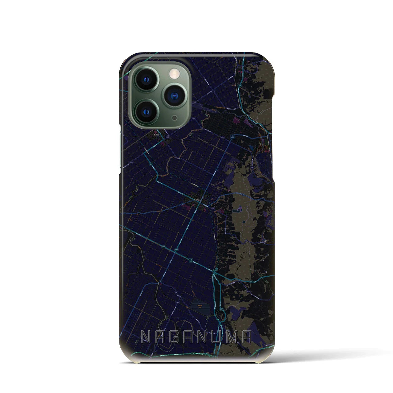 【長沼(北海道)】地図柄iPhoneケース(バックカバータイプ)