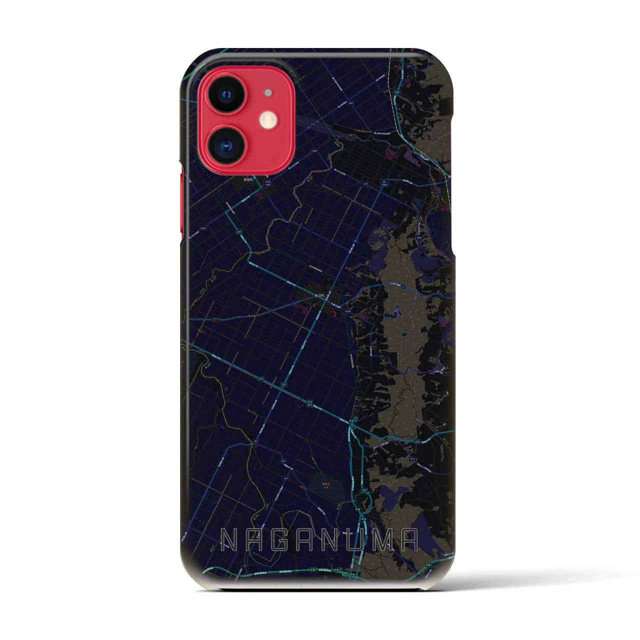 【長沼(北海道)】地図柄iPhoneケース(バックカバータイプ)