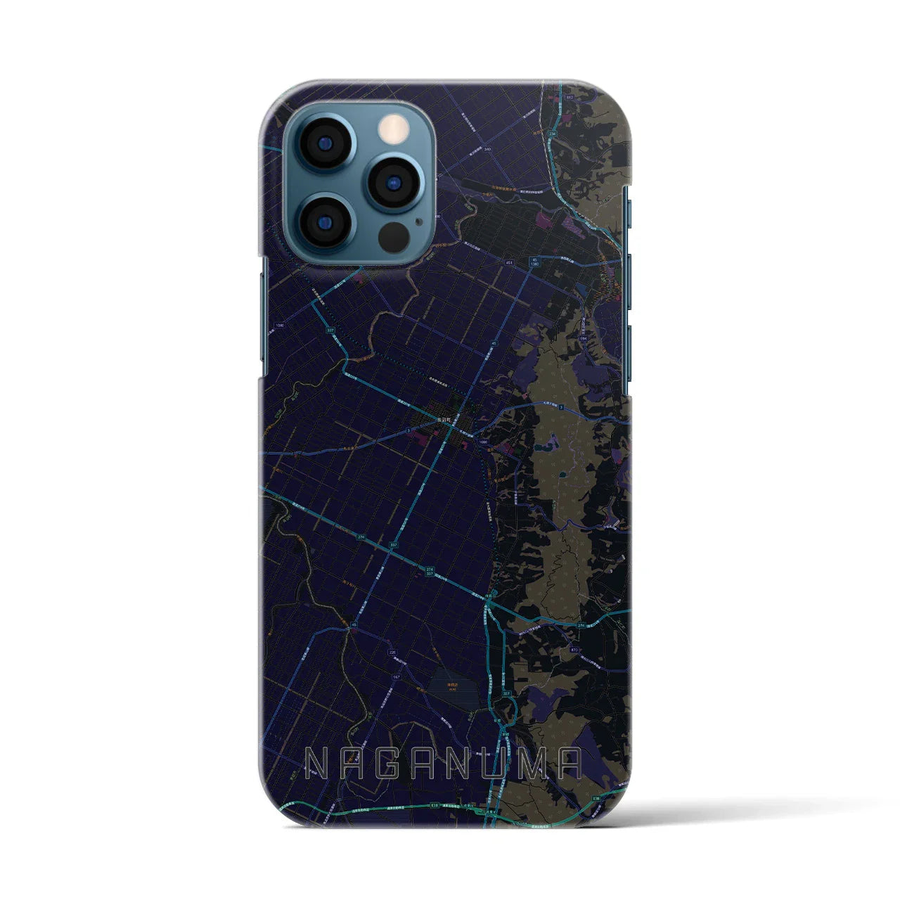 【長沼(北海道)】地図柄iPhoneケース(バックカバータイプ)