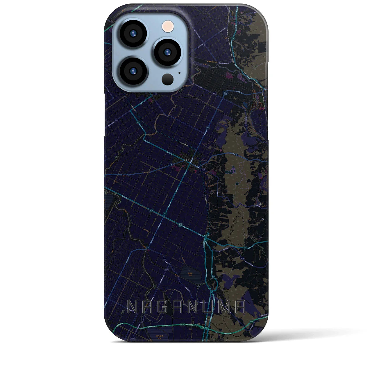【長沼(北海道)】地図柄iPhoneケース(バックカバータイプ)