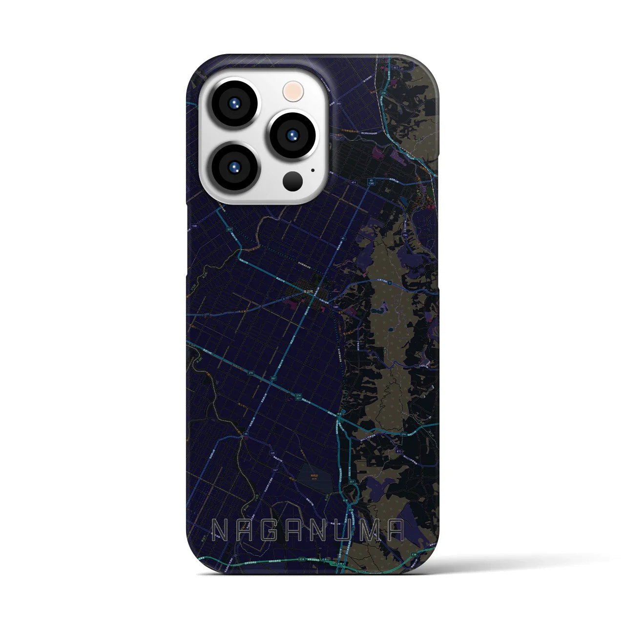 【長沼(北海道)】地図柄iPhoneケース(バックカバータイプ)