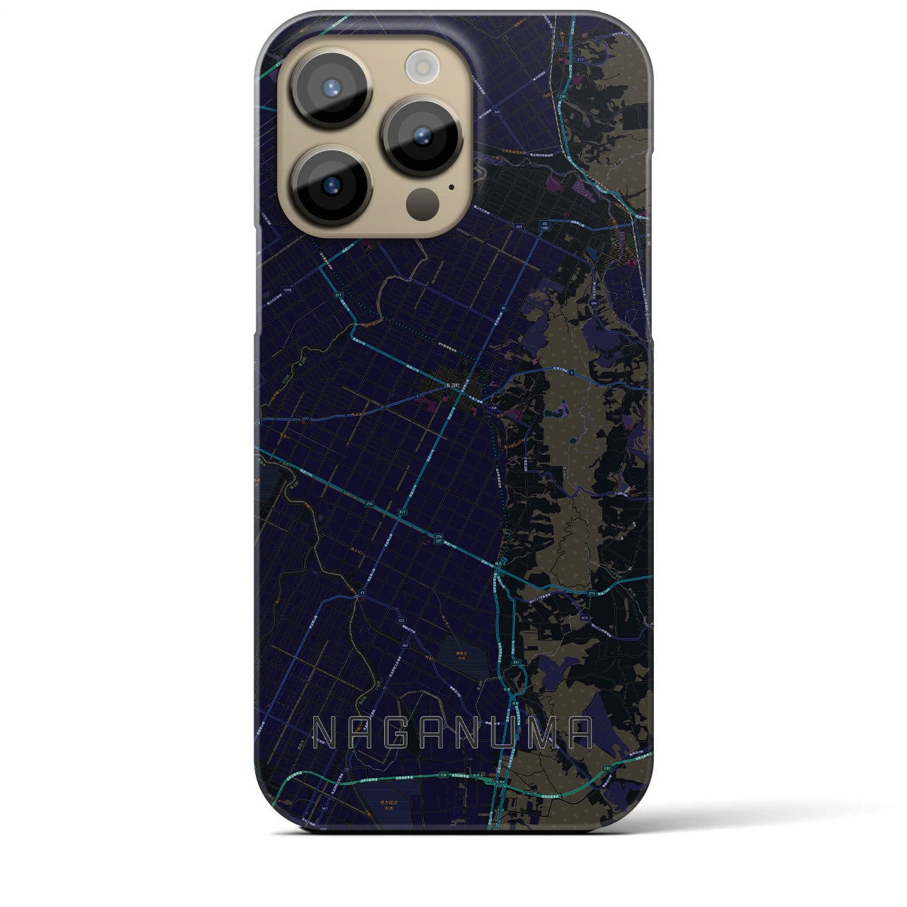 【長沼(北海道)】地図柄iPhoneケース(バックカバータイプ)