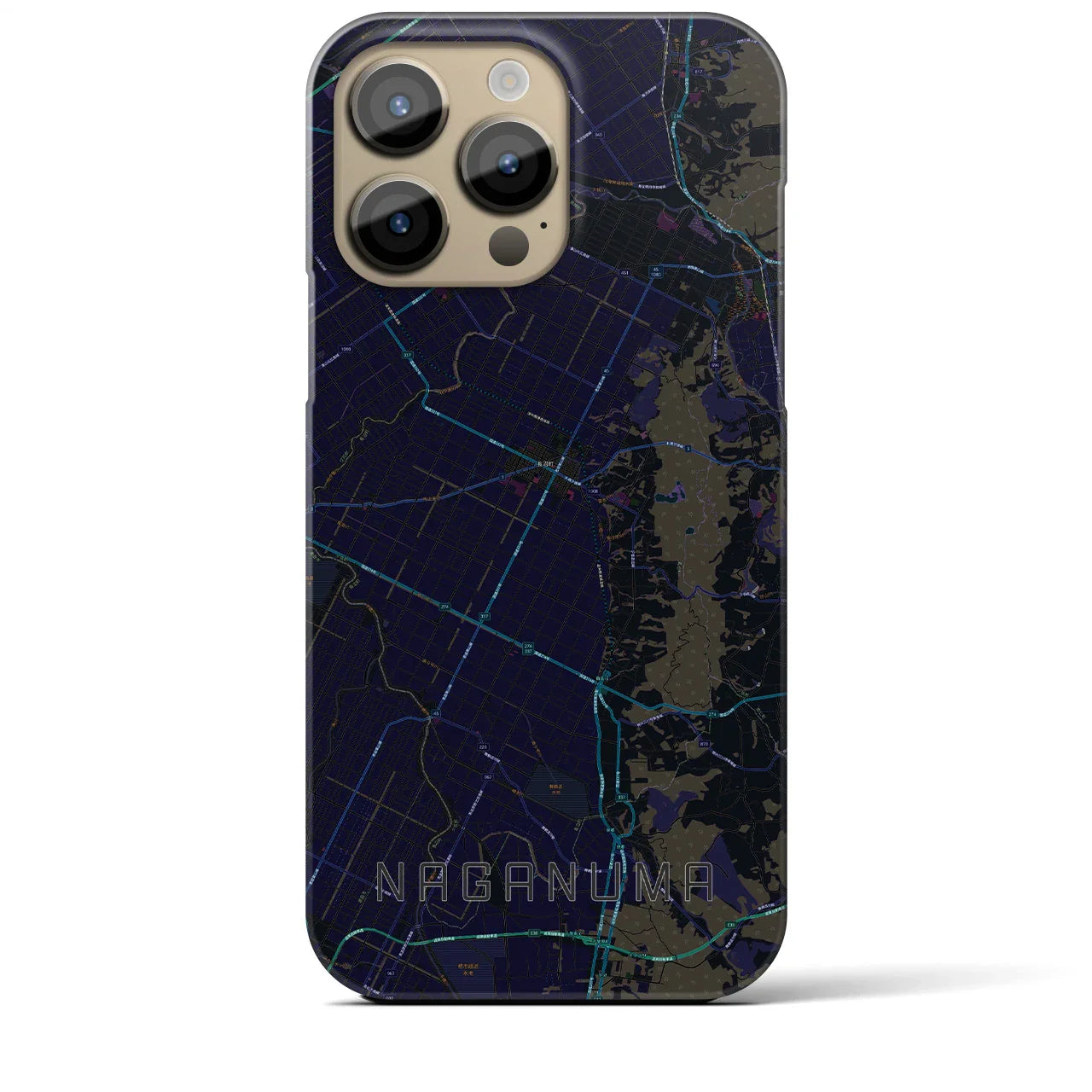 【長沼(北海道)】地図柄iPhoneケース(バックカバータイプ)