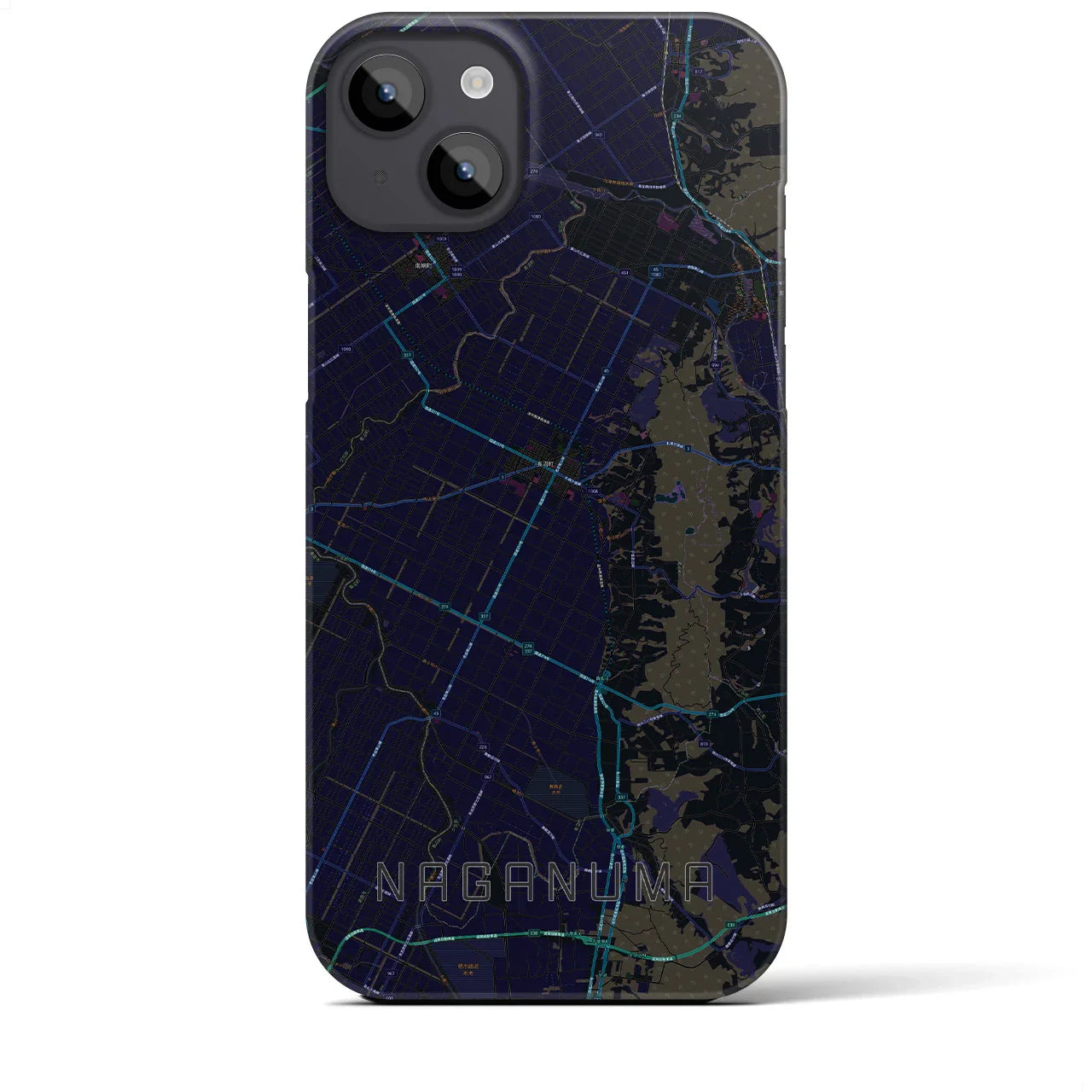 【長沼(北海道)】地図柄iPhoneケース(バックカバータイプ)