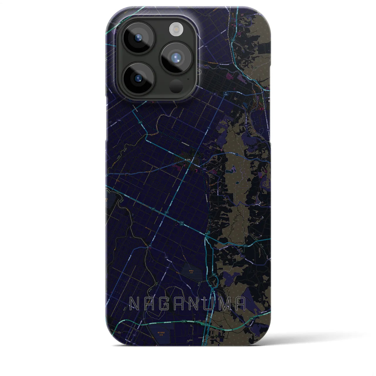 【長沼(北海道)】地図柄iPhoneケース(バックカバータイプ)
