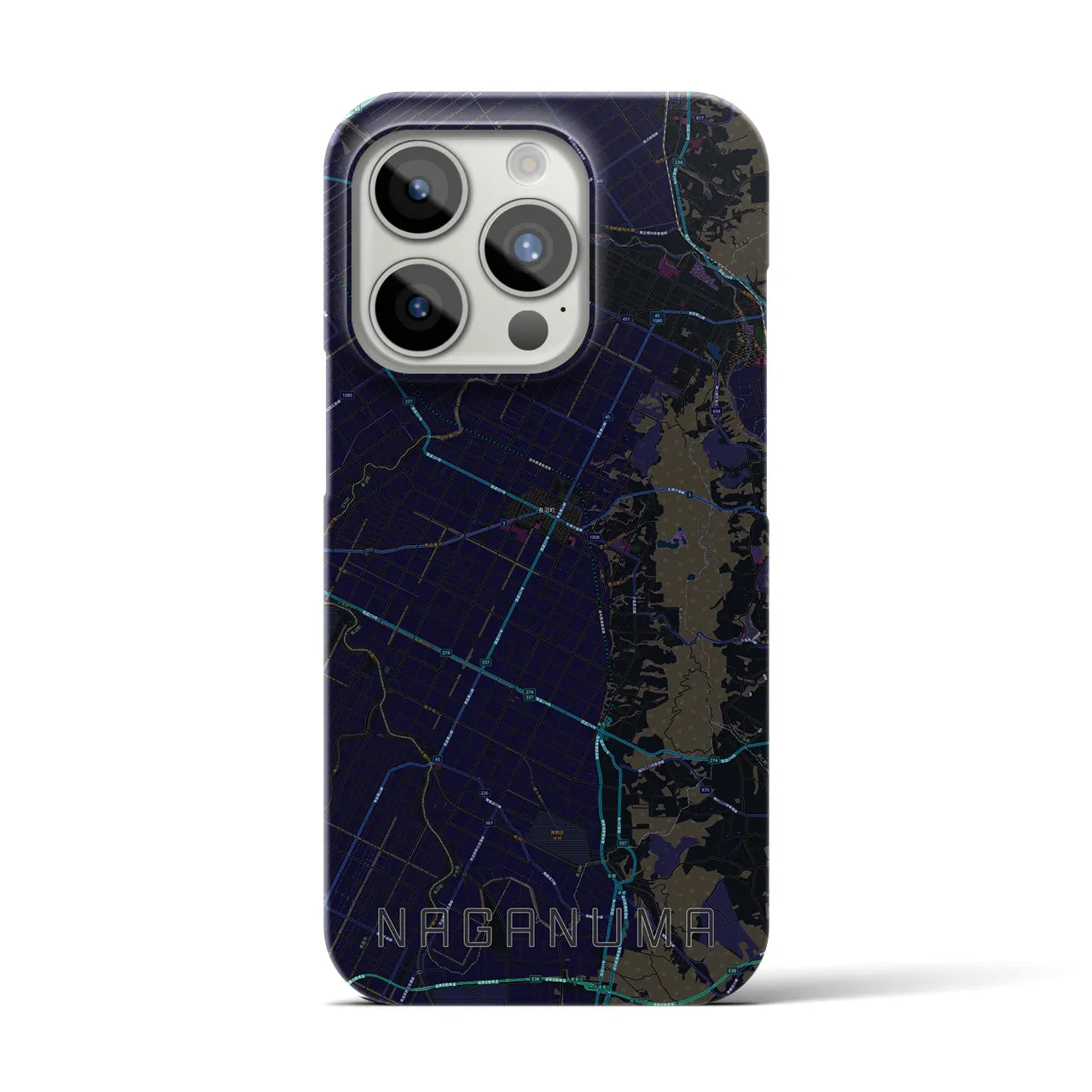 【長沼(北海道)】地図柄iPhoneケース(バックカバータイプ)