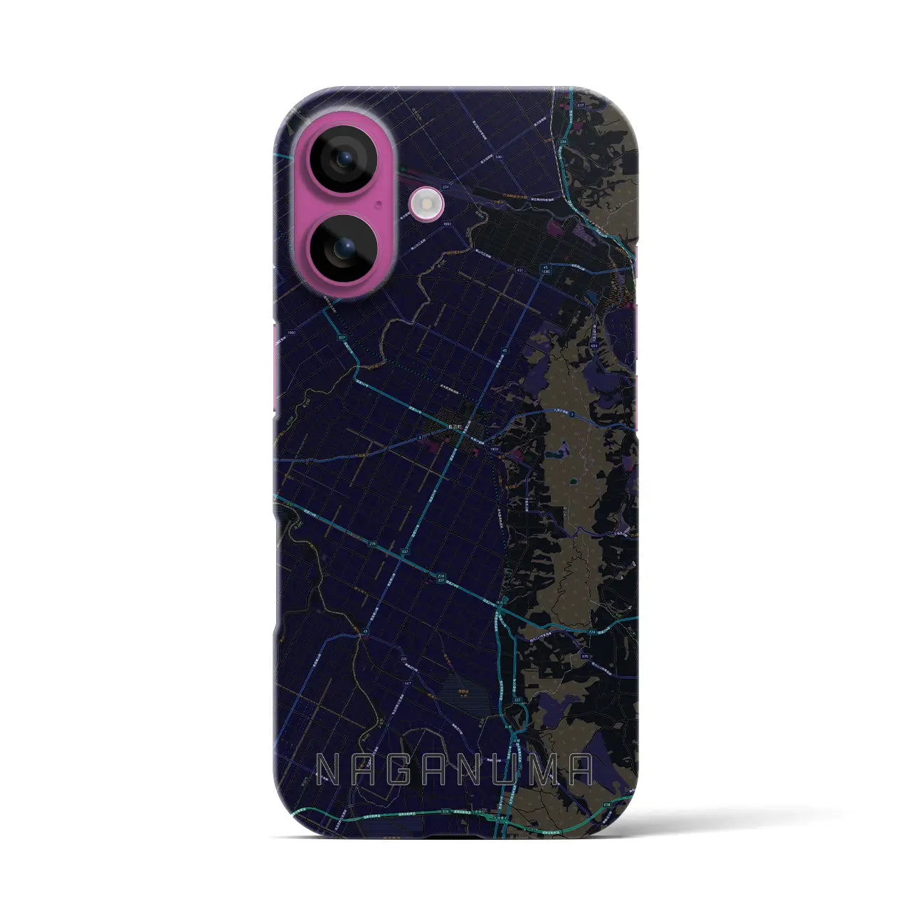 【長沼(北海道)】地図柄iPhoneケース(バックカバータイプ)